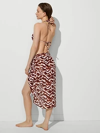 Beachwear Sheer Crinkle Midi Sarong