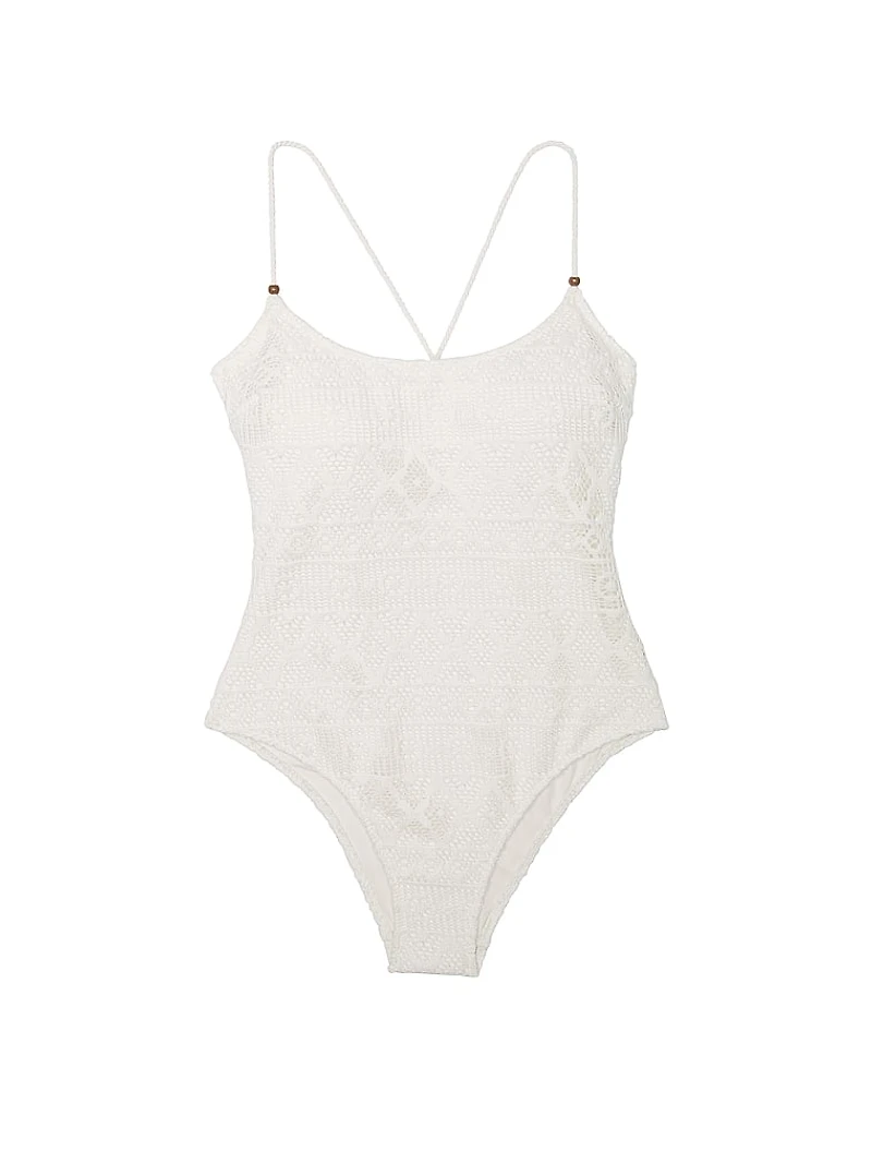 Archives Beach Lace Cheeky One-Piece Swimsuit