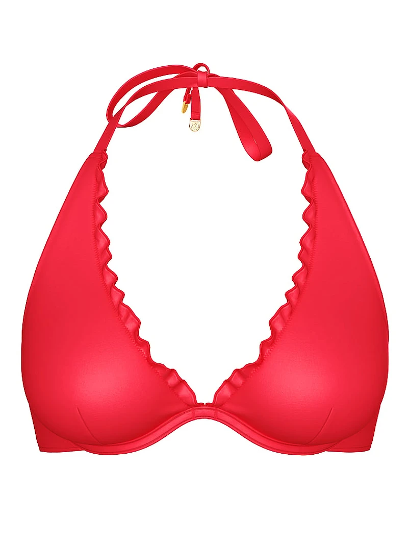 VS Archives Essential Ruffled Halter Bikini Top