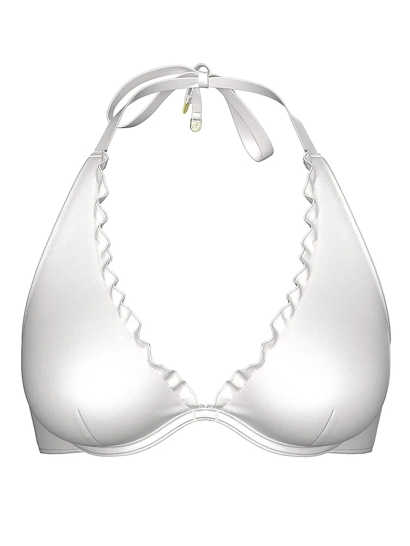 VS Archives Essential Ruffled Halter Bikini Top