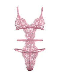 Dare to Dream Lace Strappy Triangle Teddy