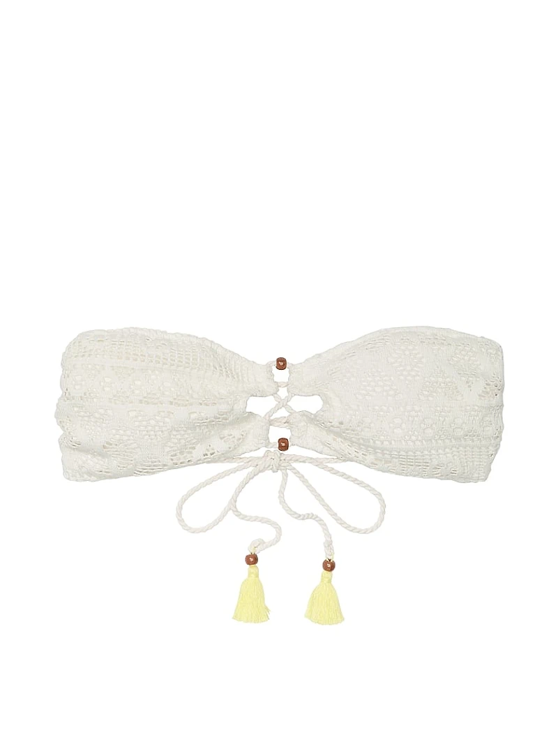 Archives Beach Lace Strapless Bandeau Bikini Top