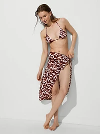 Beachwear Sheer Crinkle Midi Sarong