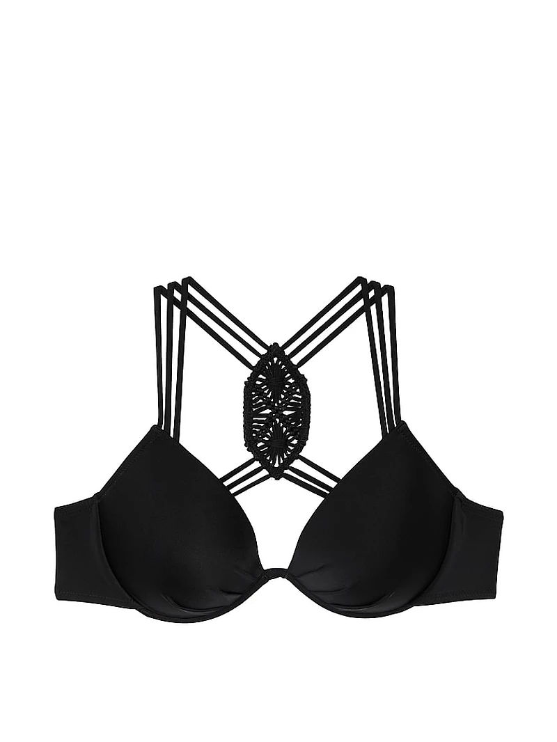 Archives Beach Macrame Halter Push-Up Bikini Top