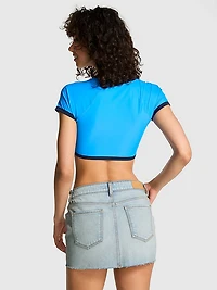 Denim by PINK Mid-Rise Jean Skirt