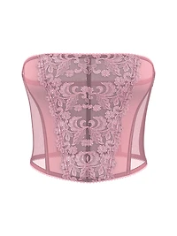 Vintage Blossom Strapless Corset Top