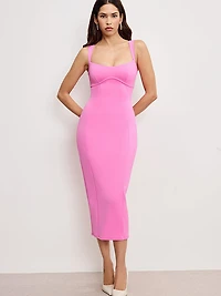 Scuba Sweetheart Midi Dress