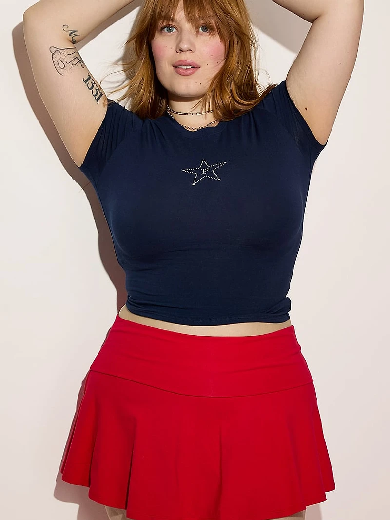All-Day Cotton™ Foldover Skort