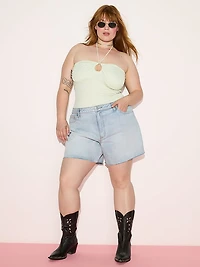 Floral Jacquard Halter Top