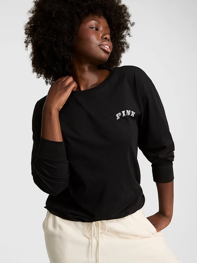 Campus Cotton Long-Sleeve Tee