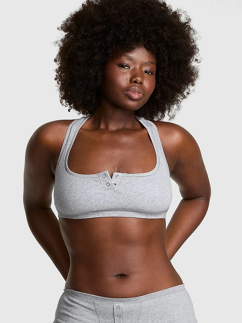 Cotton Dorm Unlined Racerback Bralette