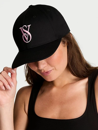 Logo Monogram Flat-Brim Baseball Hat