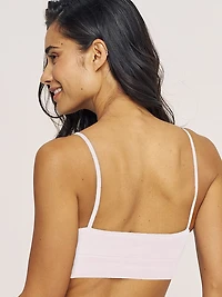Lace-Trim Scoop Neck Bralette