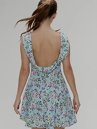 Emilia Satin Floral Mini Dress