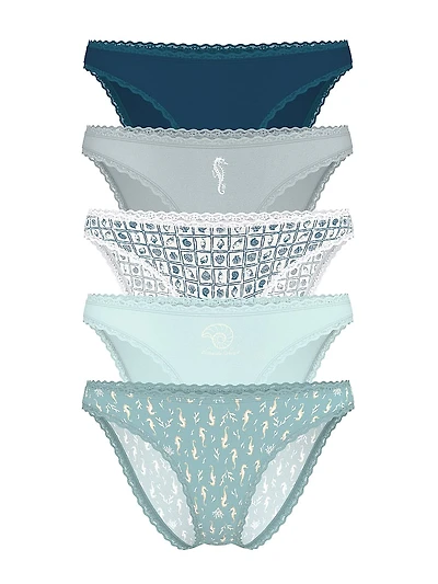 7-Pack Lace-Trim Bikini Panties