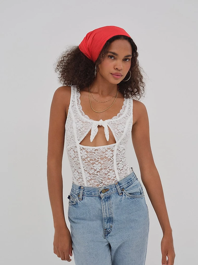 Sally Stretch Lace Teddy