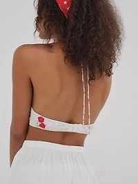 Forget Me Not Embroidery Bra Top