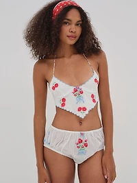 Forget Me Not Embroidery Bloomer Panty