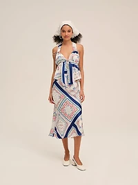 Summer Scarf Midi Skirt
