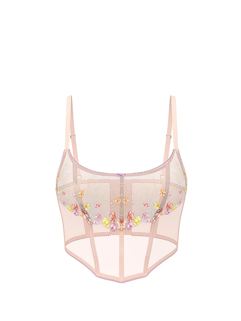 Bloom Embroidery Corset Top