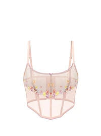 Bloom Embroidery Corset Top