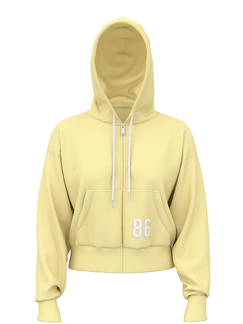 Ivy Terry Shrunken Full-Zip Hoodie