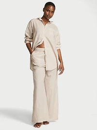 Beachwear Linen Wide-Leg Pants
