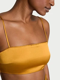 Luxe Satin Crop Bandeau Top & Slip Skirt Set