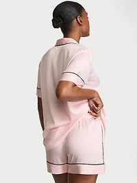 Glazed Satin Short Pajama Set
