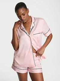 Glazed Satin Ombré Short Pajama Set