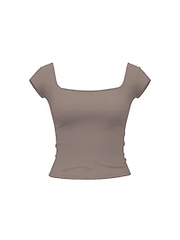 Base Stretch Cap-Sleeve Tee