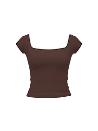 Base Stretch Cap-Sleeve Tee