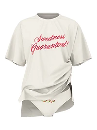 Cotton Side-Slit Tee & Panty Set
