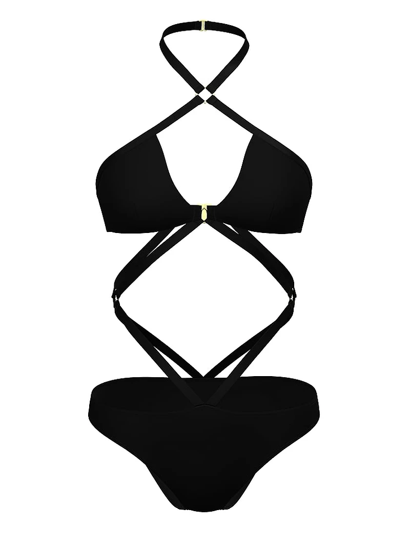 Archives Sexy Cut-Out Strappy Monokini One-Piece Swimsuit