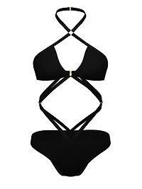 Archives Sexy Cut-Out Strappy Monokini One-Piece Swimsuit