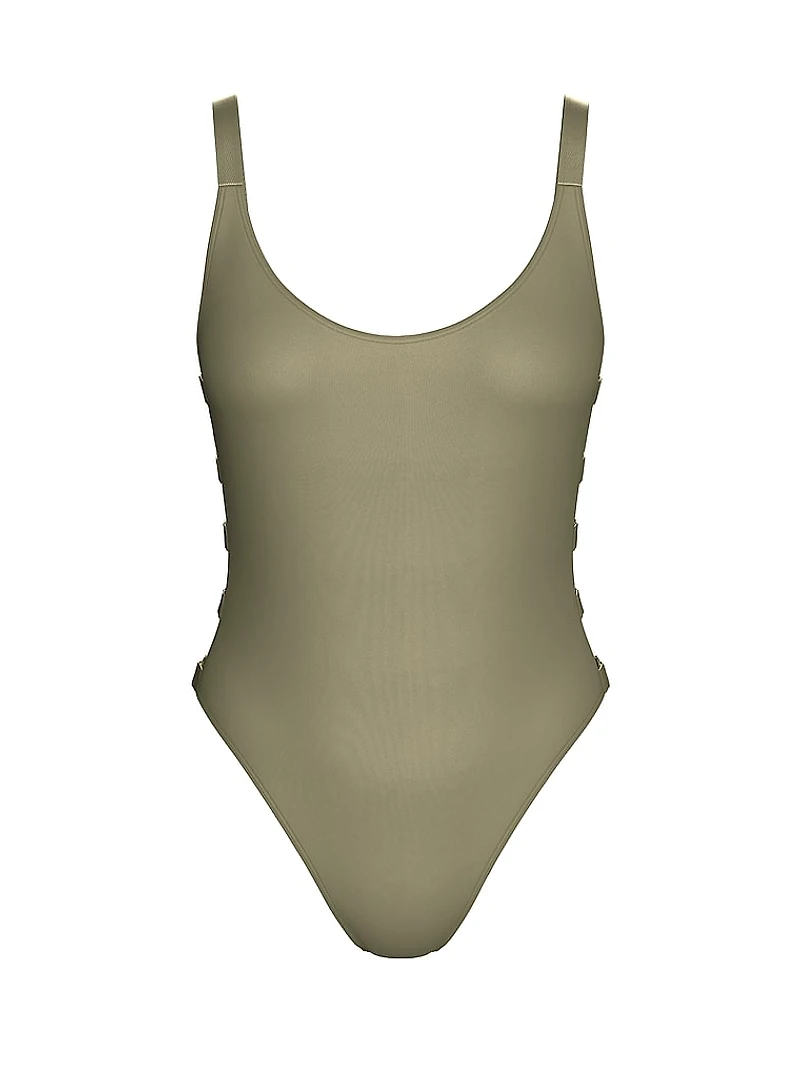 Archives Sexy Cut-Out Scoop One-Piece Swimsuit
