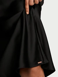 Luxe Satin Crop Bandeau Top & Slip Skirt Set