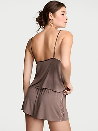 Modal Soft Lace-Trim Flyaway Cami Set
