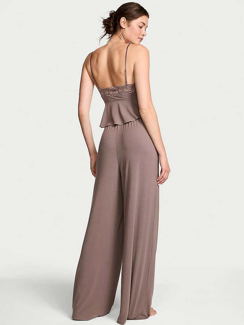 SoSoft™ Modal Lace-Trim Cami & Wide-Leg Pant Set
