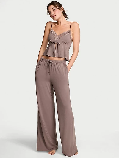 SoSoft™ Modal Lace-Trim Cami & Wide-Leg Pant Set