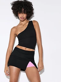 Base Stretch Twisted One-Shoulder Tank Top