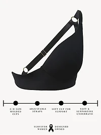 Rachel Unilateral Molded Left Cup Sling Bra