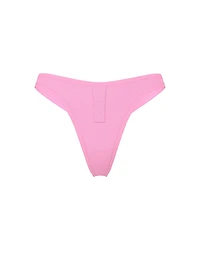 Cotton Lace-Trim Thong Panty