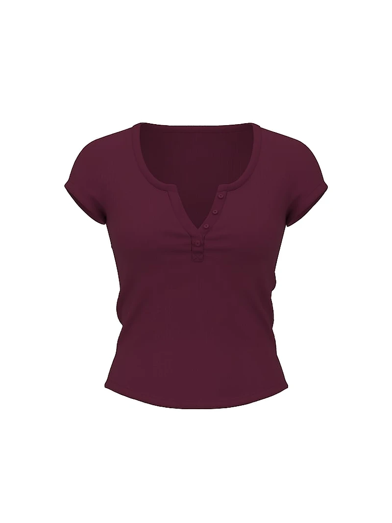 Multi Rib Henley Tee