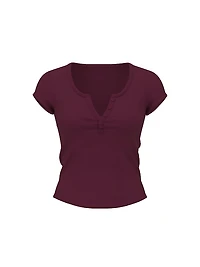 Multi Rib Henley Tee