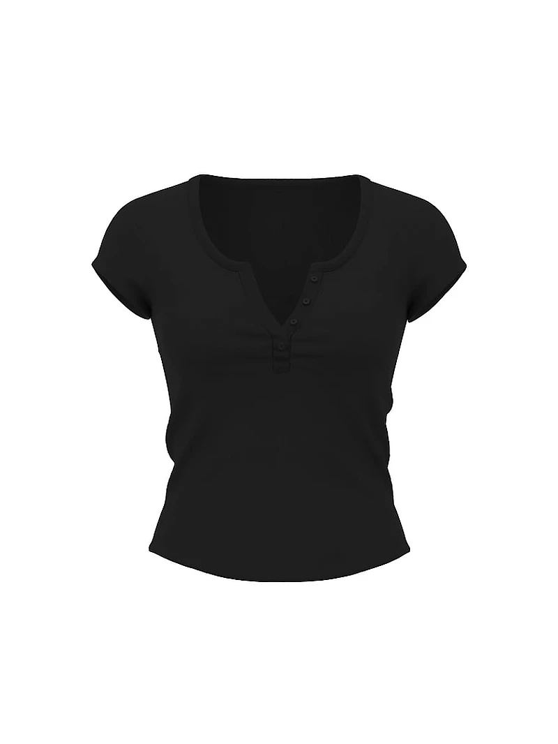 Multi Rib Henley Tee