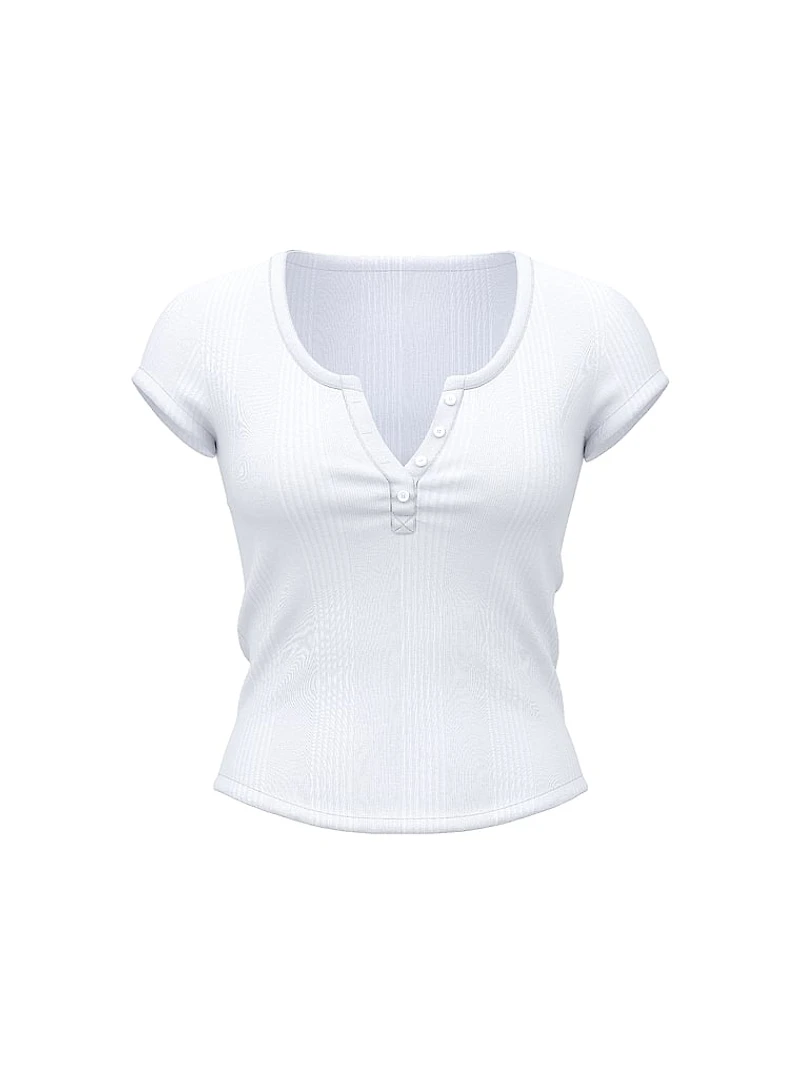 Multi Rib Henley Tee