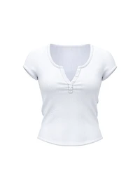 Multi Rib Henley Tee