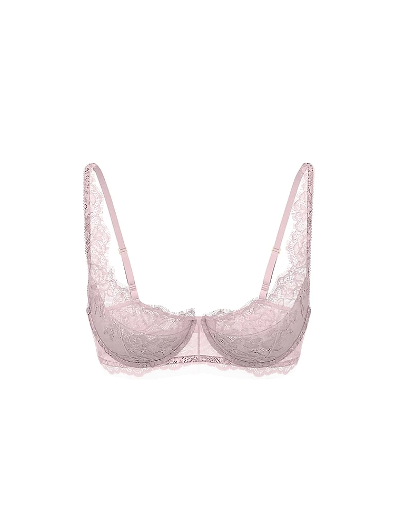 Rose Lace Uplift Balconette Bra