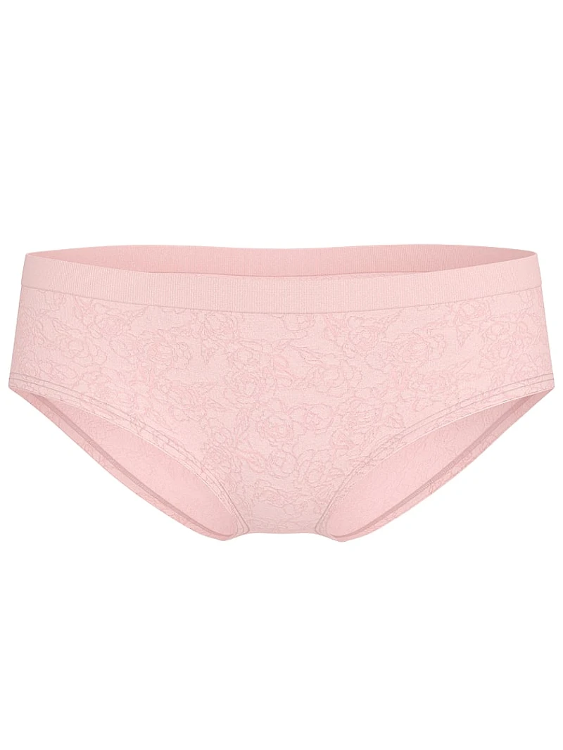 Seamless Lace-Trim Hiphugger Panty